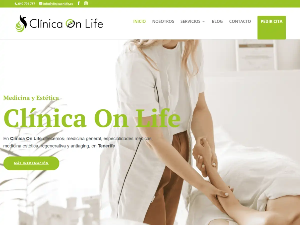 Diseño web para clínica en Tenerife — Clínica On Life